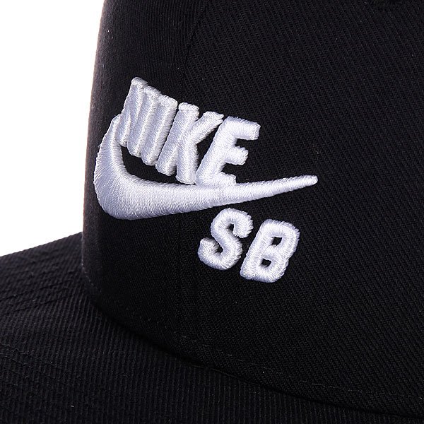 Nike SB Icon Snapback Cap Black White 628683 013 Proskater.ru