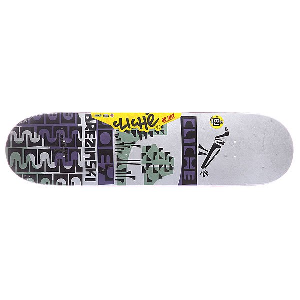 фото Дека для скейтборда для скейтборда Cliche S5 Brezinski Grip Art Series R7 Grey 31.7 x 8.1 (20.6 см)