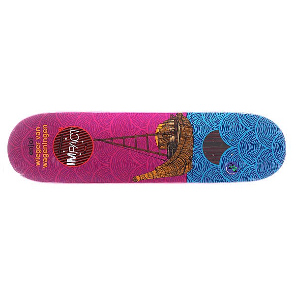 фото Дека для скейтборда для скейтборда Enjoi S5 Wieger Vessels Impact Plus Pink/Blue 31.7 x 8.1 (20.6 см)