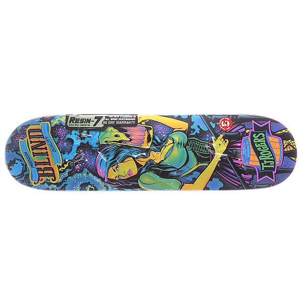 фото Дека для скейтборда для скейтборда Blind S5 Romar Ultra Violet R7 Multicolor 31.125 x 7.75 (19.7 см)