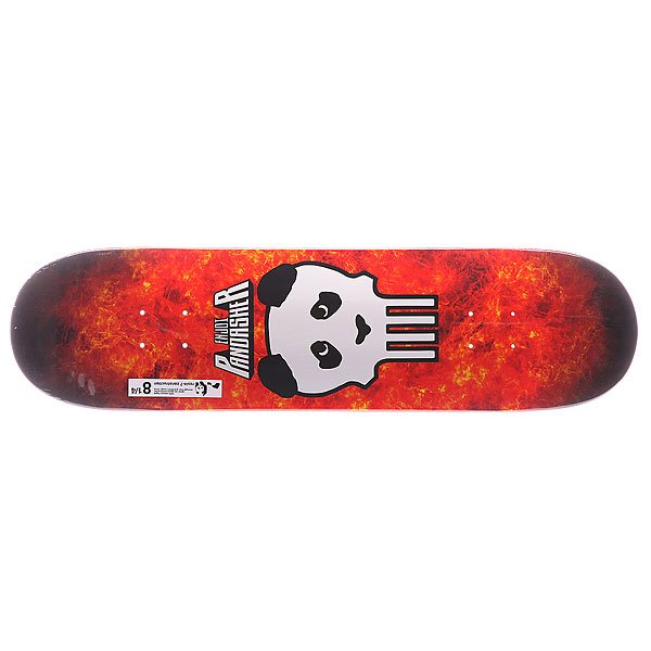 фото Дека для скейтборда для скейтборда Enjoi S5 Clark Skull R7 Orange/White 31.7 x 8.25 (21 см)
