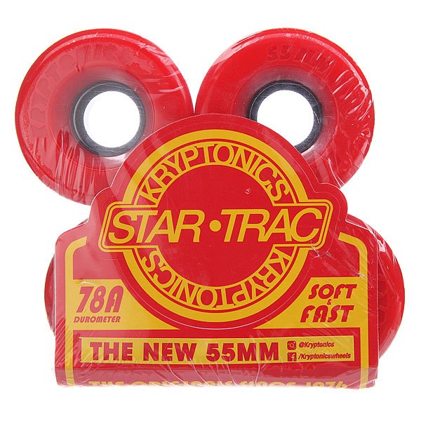 

Колеса для скейтборда для лонгборда Kryptonics Star Trac Premium Red 78A 55 mm