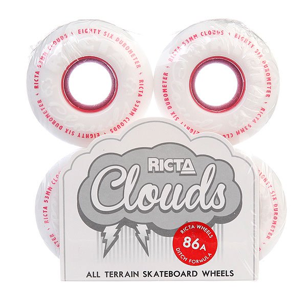 фото Колеса для скейтборда для скейтборда Ricta Clouds Red 86A 53 mm