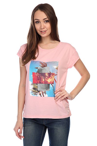 фото Футболка женская Roxy Newcrewb J Tees Bloom Pink