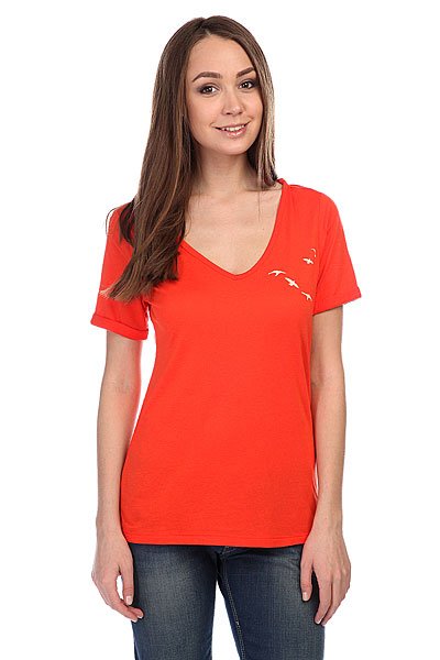 фото Футболка женская Roxy Newvb J Tees Fiery Orange