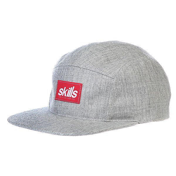 фото Бейсболка пятипанелька Skills 5 Panel Cap Grey/Burgundy