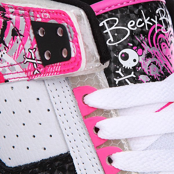 Купить кеды высокие женские Osiris Nyc 83 Mid White/Pink/Black в