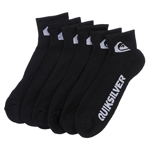 фото Носки средние Quiksilver 3pk Bold Logo Black