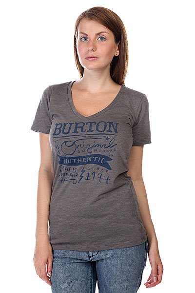 фото Футболка женская Burton Marion Rec V Heather Grey