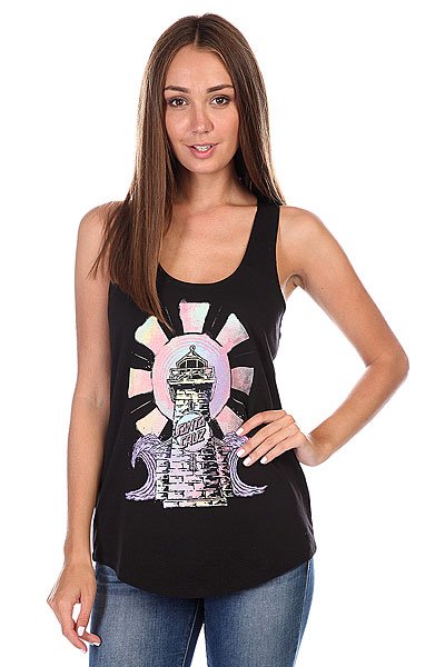 фото Майка женская Santa Cruz Painted Radiant Terry Racer Back Tank Black