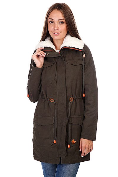 фото Пальто женское Zoo York Trudie Parka Olive Night