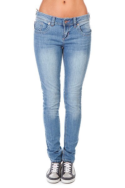 фото Джинсы женские Zoo York Gm Skinny Coney Blue Wash