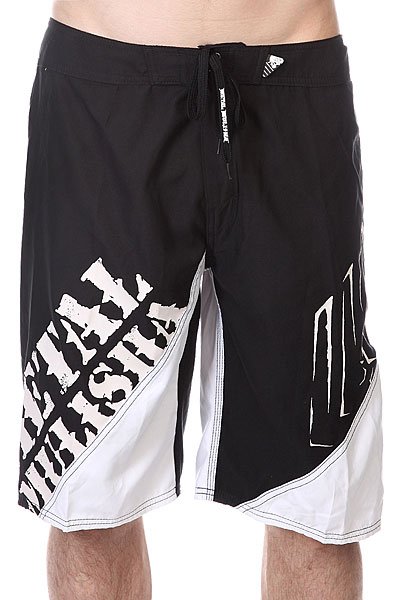 фото Шорты пляжные Metal Mulisha Lift Black/White