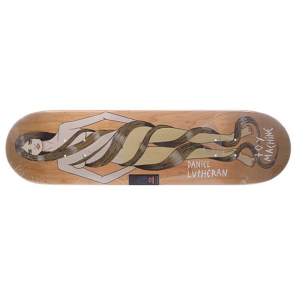 фото Дека для скейтборда для скейтборда Toy Machine Su5 Lutheran Long Hair Beige 32.25 x 8.125 (20.6 см)