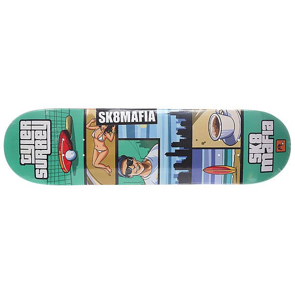 фото Дека для скейтборда для скейтборда Sk8mafia Surrey Gamer Green 32.12 x 8.19 (20.8 см)