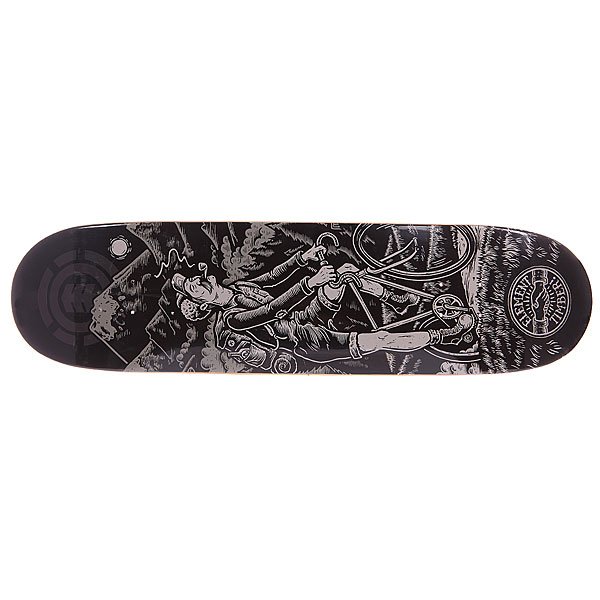 фото Дека для скейтборда для скейтборда Element Timber! The Climb Black/Grey 32 x 8.125 (20.6 см)