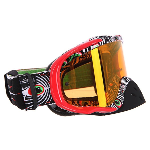 фото Маска для мотоспорта Oakley Crowbar Mx Tld Discharge Red/Green/Black Fire Iridium