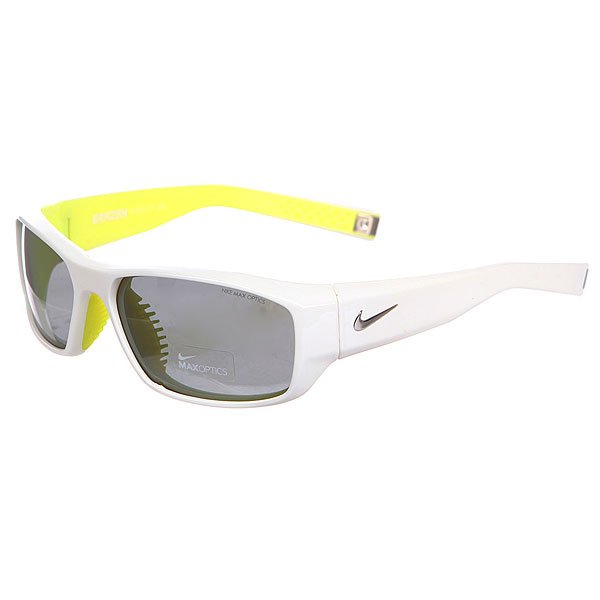 фото Очки Nike Brazen Grey W/ Silver Flash Lens White/Electric Yellow