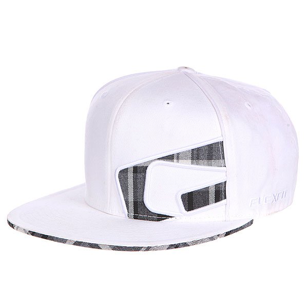 фото Бейсболка Flexfit Globe Ricochet Flat Brim White/Check