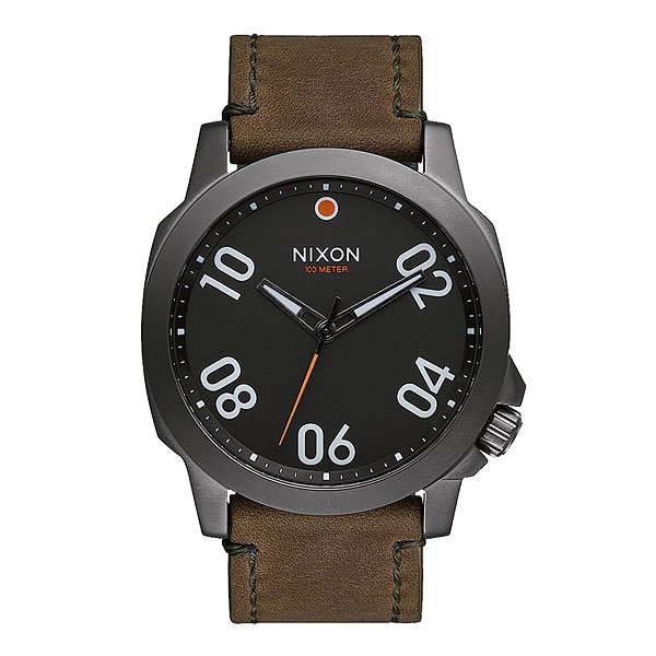 фото Часы Nixon Ranger 45 Leather Gunmetal/Surplus