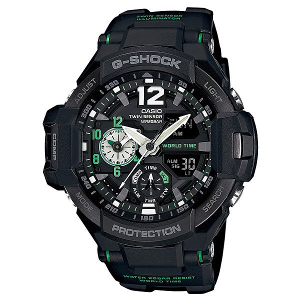 фото Часы Casio G-Shock Ga-1100-1a3 Black/Green