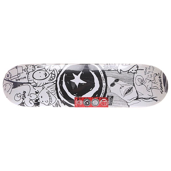 фото Дека для скейтборда для скейтборда Foundation S&amp;m Sketchbook Black/White 31.5 x 8.125 (20.6 см)