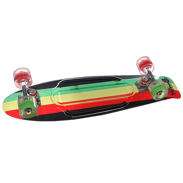 фото Скейт мини круизер Sunset Rasta Grip Complete Rasta Stripe Deck R/Y/G Red/Green Wheels 7.5 x 27 (69 см)