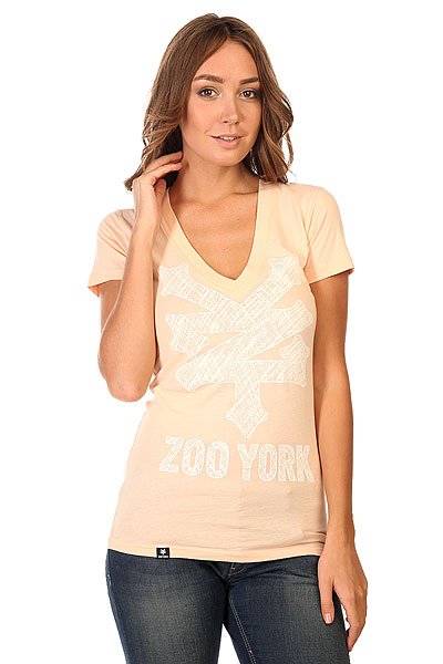 фото Футболка женская Zoo York V Neck Orange