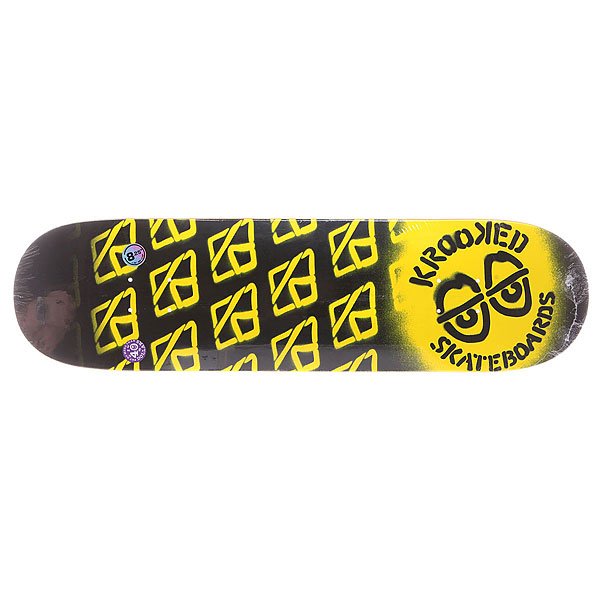 фото Дека для скейтборда для скейтборда Krooked Pp Diffused L Yellow 32 x 8.1 (20.6 см)