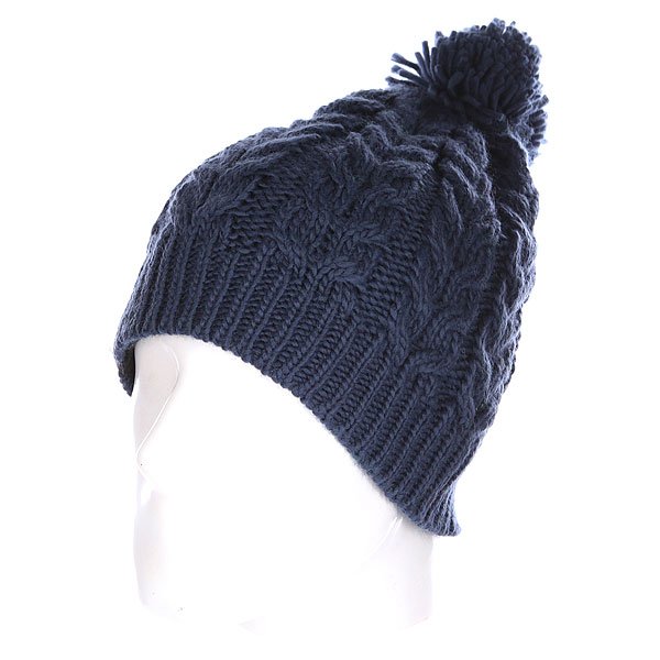 фото Шапка с помпоном Quiksilver Planter Beanie Dark Denim