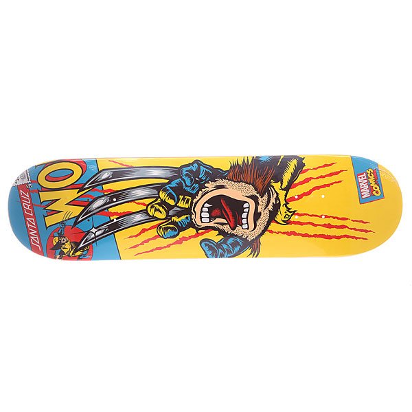 фото Дека для скейтборда для скейтборда Santa Cruz Marvel Hand Wolverine 31.7 x 8.25 (21 см)