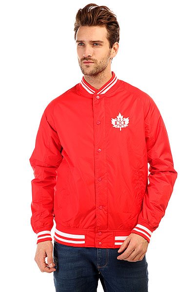 фото Бомбер K1X Leaf Varsity Jacket Red/White