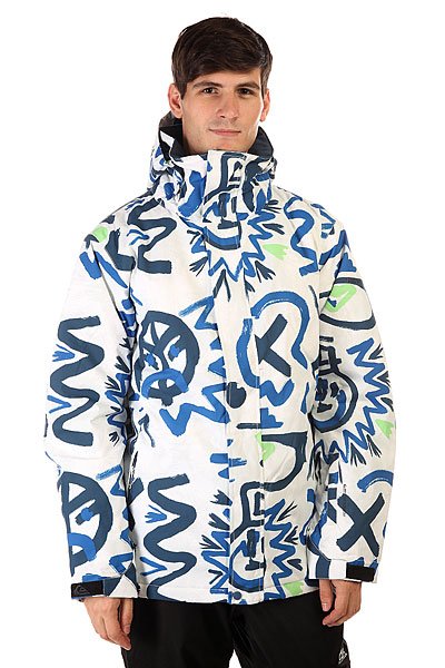 фото Куртка Quiksilver Mission Print Cave Rave White