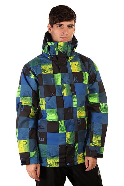 фото Куртка Quiksilver Mission Print Check Kasper Snow Blue