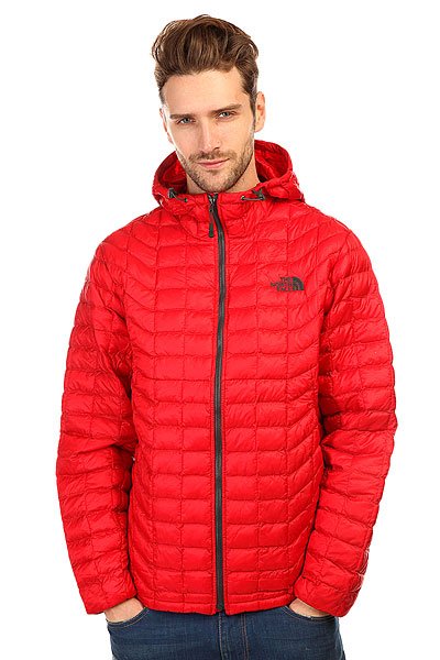 The North Face Thermoball Hoodie Red Aslt Grey