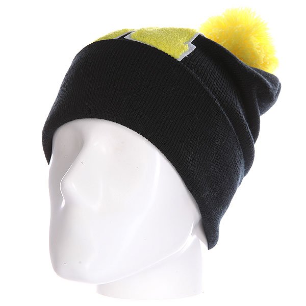 фото Шапка Truespin Abc Pompom Beanie Black/Yellow H