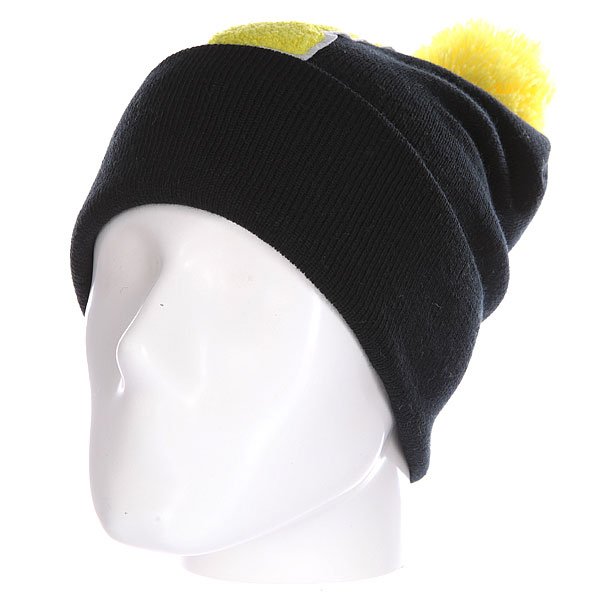 фото Шапка Truespin Abc Pompom Beanie Black/Yellow I