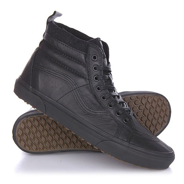 фото Кеды кроссовки высокие Vans Sk8 Hi Mte Black/Leather