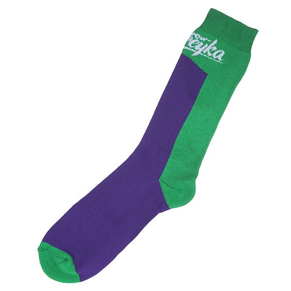фото Носки Shweyka Logo Snowboard Socks Violet/Green