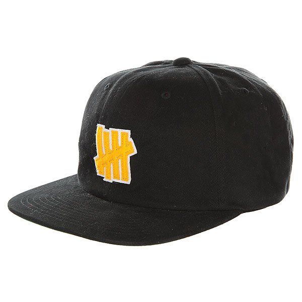 

Бейсболка с прямым козырьком Undefeated 5 Strike Strapback Cap Black