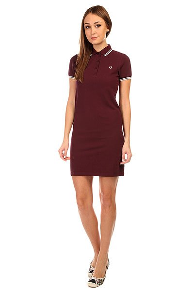 фото Платье женское Fred Perry Twin Tipped Fred Perry Dress Burgundy