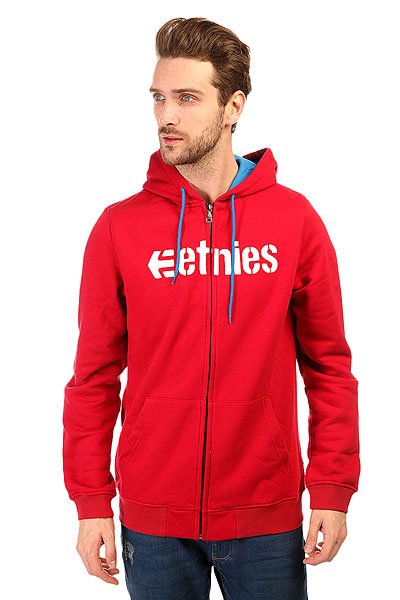 

Толстовка классическая Etnies Corporate Zip Fleece Red