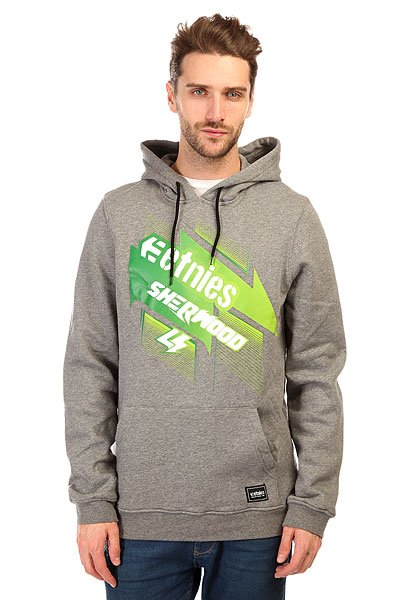 

Толстовка кенгуру Etnies Checked Fleece Grey/Heather