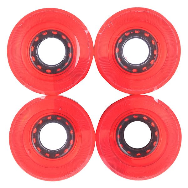 фото Колеса для скейтборда для лонгборда Pure Longboard Red Clear 83A 51 mm