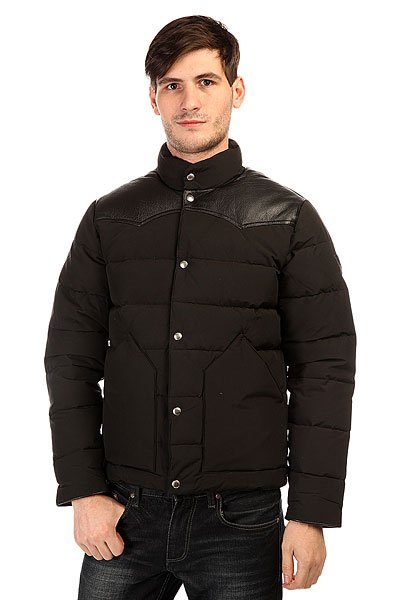 фото Пуховик Penfield Pelam Leather Yoke Down Jacket Black