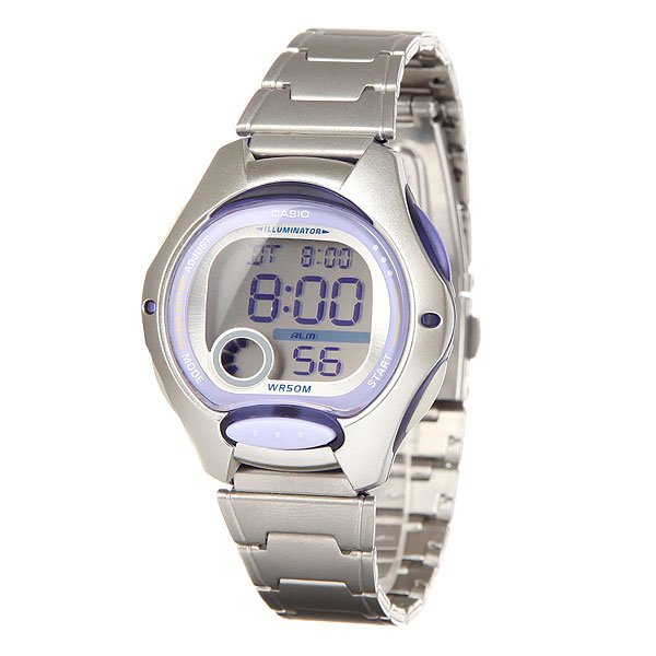 фото Электронные часы женские Casio Collection Lw-200d-6a Silver/Purple