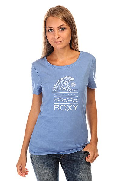 фото Футболка женская Roxy Itty Doty Wave J Tees Morning Sky