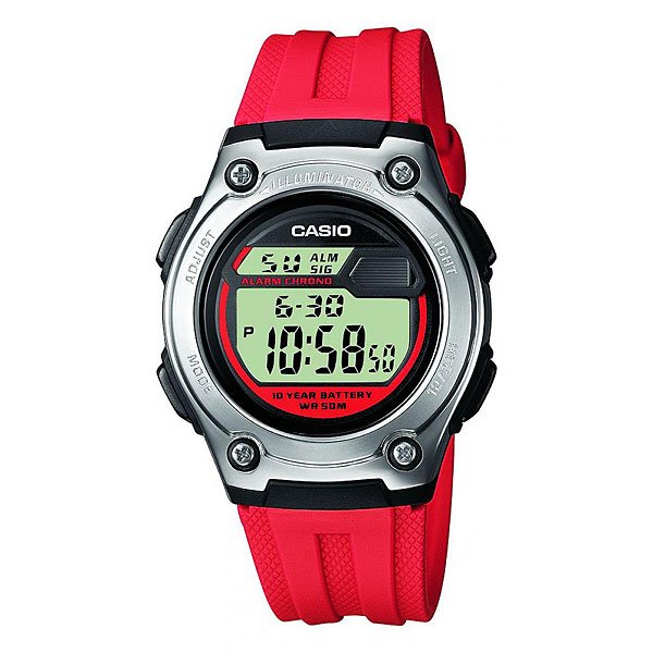 фото Электронные часы Casio Collection W-211-4a Red/Grey