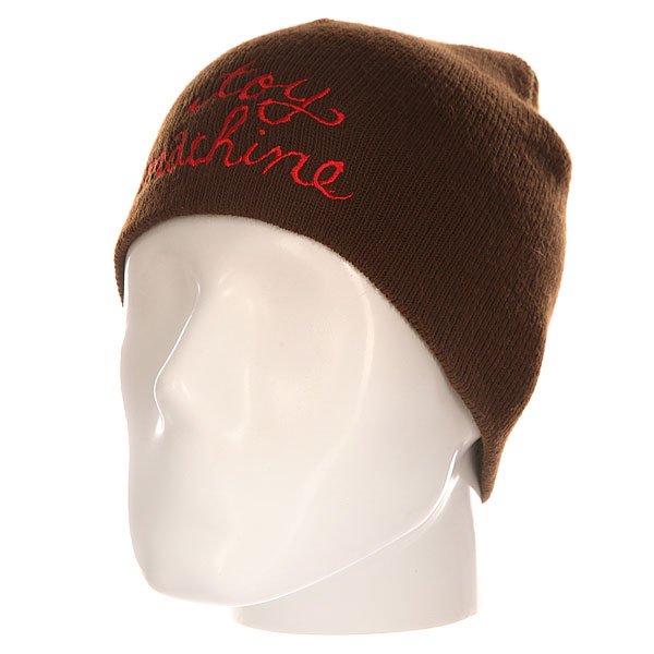 фото Шапка Toy Machine Script Embosed Beanie Brown