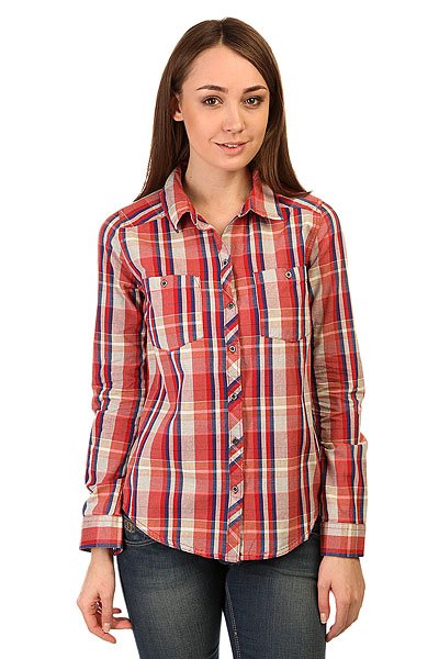 фото Рубашка в клетку женская Roxy Sneaky Wvtp Point Plaid Combo To